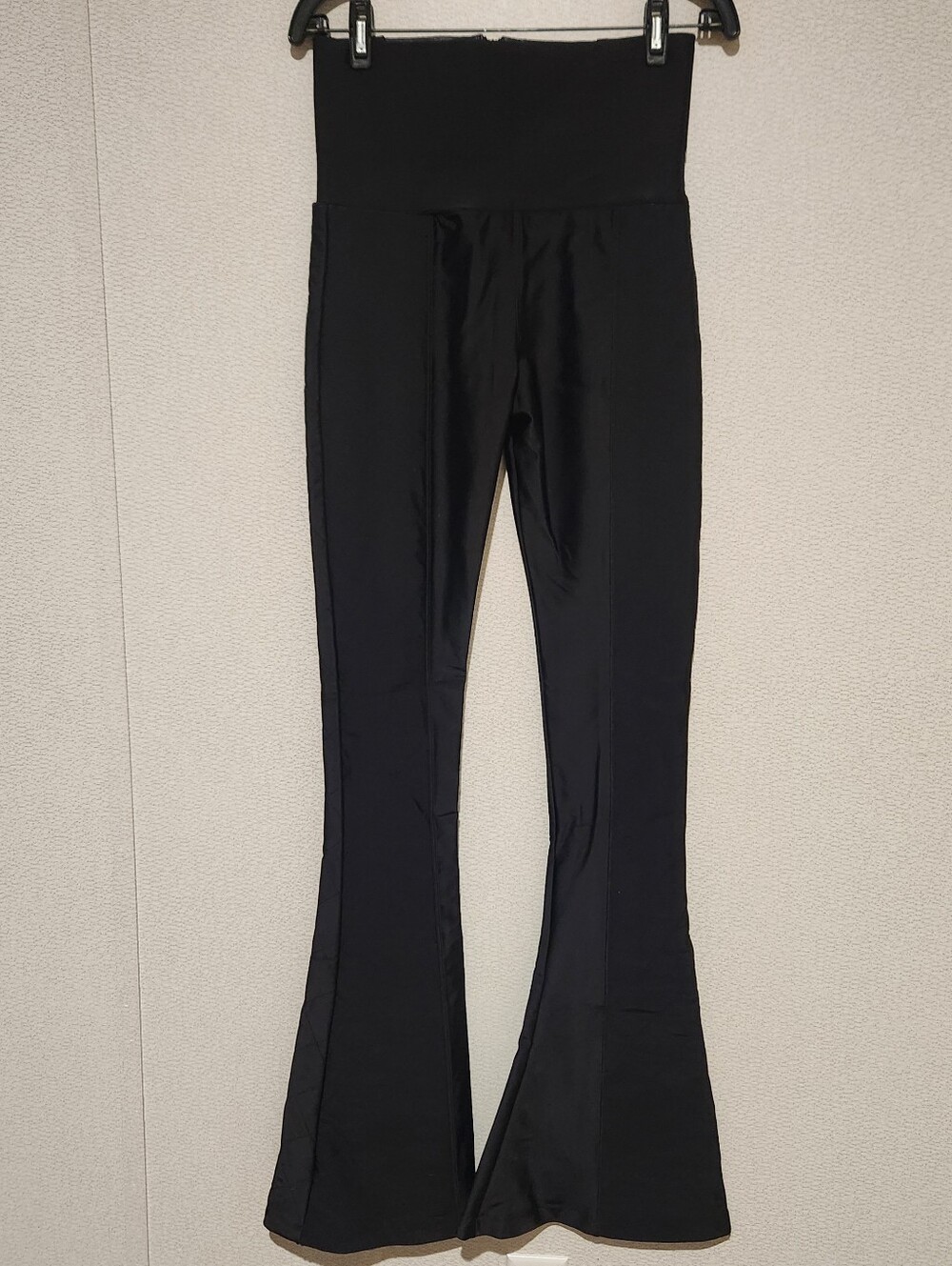 Andrea Bogosian Womens Black High Rise Flare Pants Medium Festival Concert